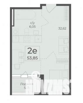 2-к квартира, вторичка, 54м2, 2/14 этаж