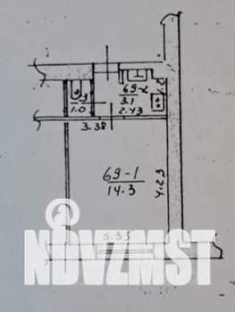Студия квартира, вторичка, 18м2, 4/4 этаж