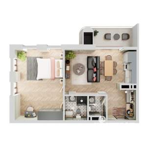 1-к квартира, вторичка, 67м2, 5/19 этаж