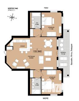 3-к квартира, вторичка, 133м2, 7/8 этаж