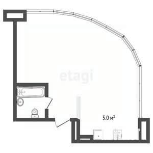 Студия квартира, вторичка, 34м2, 5/9 этаж