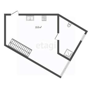 Студия квартира, вторичка, 60м2, 10/11 этаж