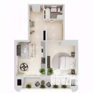 1-к квартира, вторичка, 74м2, 7/19 этаж