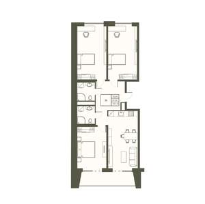 3-к квартира, строящийся дом, 107м2, 5/22 этаж