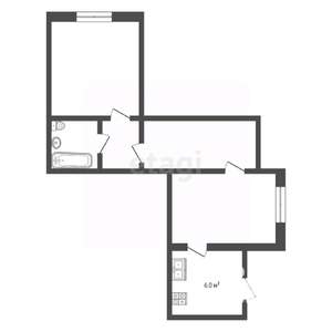 3-к квартира, вторичка, 74м2, 1/2 этаж