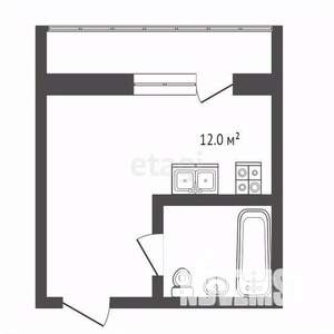 Студия квартира, вторичка, 24м2, 1/6 этаж