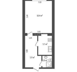 1-к квартира, вторичка, 22м2, 2/2 этаж