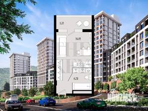 Студия квартира, вторичка, 32м2, 4/15 этаж