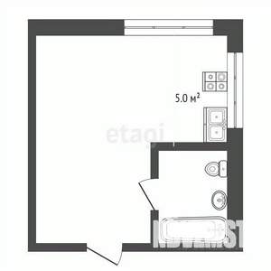 Студия квартира, вторичка, 21м2, 3/5 этаж