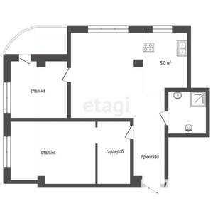 3-к квартира, вторичка, 61м2, 6/8 этаж