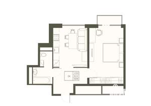 1-к квартира, вторичка, 42м2, 10/22 этаж