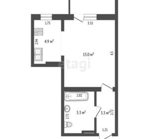 1-к квартира, вторичка, 32м2, 6/16 этаж
