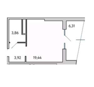 1-к квартира, вторичка, 34м2, 4/10 этаж