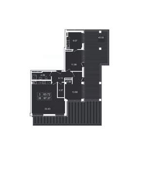 3-к квартира, вторичка, 97м2, 8/8 этаж