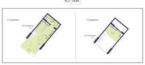 1-к квартира, вторичка, 60м2, 1/20 этаж