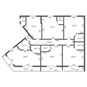 6-к квартира, вторичка, 273м2, 5/7 этаж