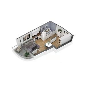 1-к квартира, строящийся дом, 43м2, 5/11 этаж