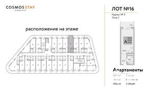 1-к квартира, строящийся дом, 35м2, 2/9 этаж