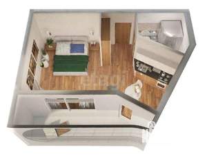 Студия квартира, вторичка, 41м2, 4/8 этаж