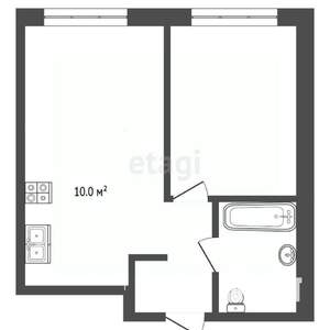 2-к квартира, вторичка, 36м2, 1/2 этаж