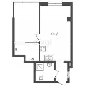 1-к квартира, вторичка, 37м2, 11/12 этаж