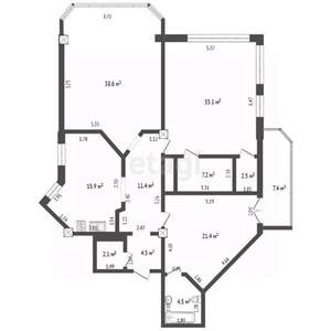 3-к квартира, вторичка, 145м2, 10/11 этаж