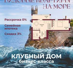 1-к квартира, вторичка, 44м2, 10/17 этаж