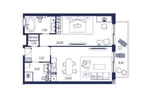 2-к квартира, вторичка, 86м2, 5/8 этаж
