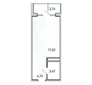 Студия квартира, вторичка, 29м2, 4/10 этаж