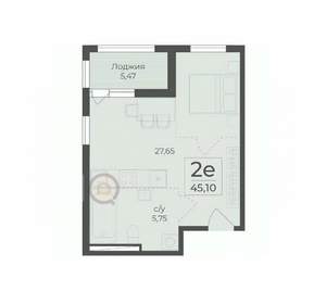 1-к квартира, вторичка, 48м2, 15/15 этаж