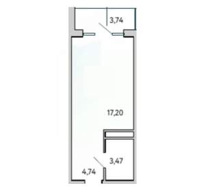 Студия квартира, вторичка, 29м2, 3/10 этаж