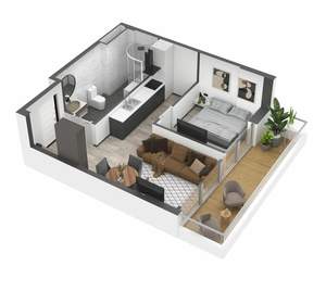 1-к квартира, вторичка, 48м2, 10/11 этаж