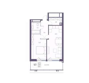 1-к квартира, вторичка, 60м2, 7/8 этаж