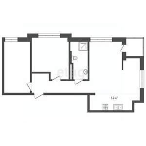 3-к квартира, вторичка, 67м2, 5/8 этаж