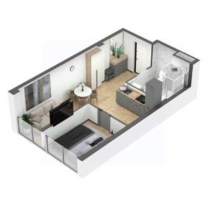 1-к квартира, вторичка, 31м2, 1/7 этаж