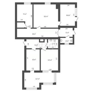 4-к квартира, вторичка, 81м2, 1/3 этаж