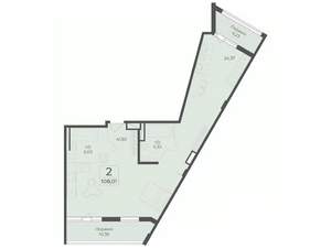 2-к квартира, вторичка, 108м2, 7/7 этаж