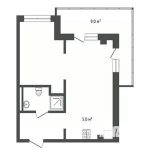 1-к квартира, вторичка, 37м2, 5/8 этаж