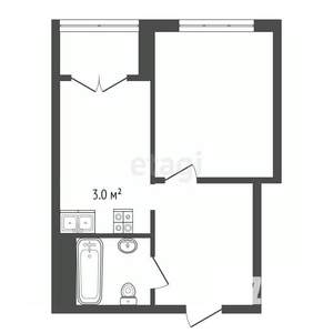 Студия квартира, сданный дом, 45м2, 5/8 этаж