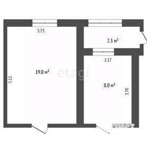 2-к квартира, вторичка, 46м2, 2/2 этаж