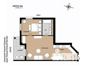 2-к квартира, вторичка, 66м2, 4/8 этаж