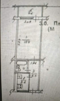 1-к квартира, вторичка, 31м2, 4/5 этаж