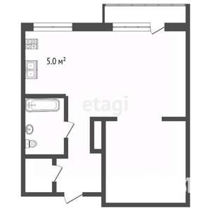 1-к квартира, вторичка, 30м2, 1/5 этаж