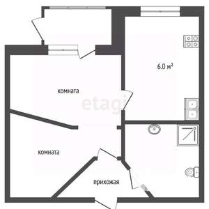 2-к квартира, вторичка, 48м2, 3/5 этаж