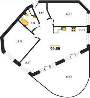3-к квартира, вторичка, 100м2, 5/20 этаж