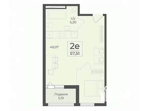 Студия квартира, строящийся дом, 58м2, 3/15 этаж