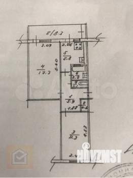 2-к квартира, вторичка, 44м2, 5/5 этаж
