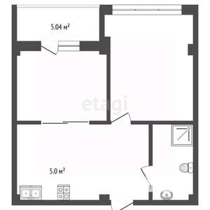 1-к квартира, вторичка, 53м2, 3/8 этаж