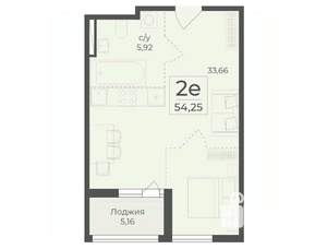 2-к квартира, вторичка, 54м2, 11/15 этаж