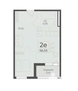 2-к квартира, вторичка, 57м2, 6/18 этаж